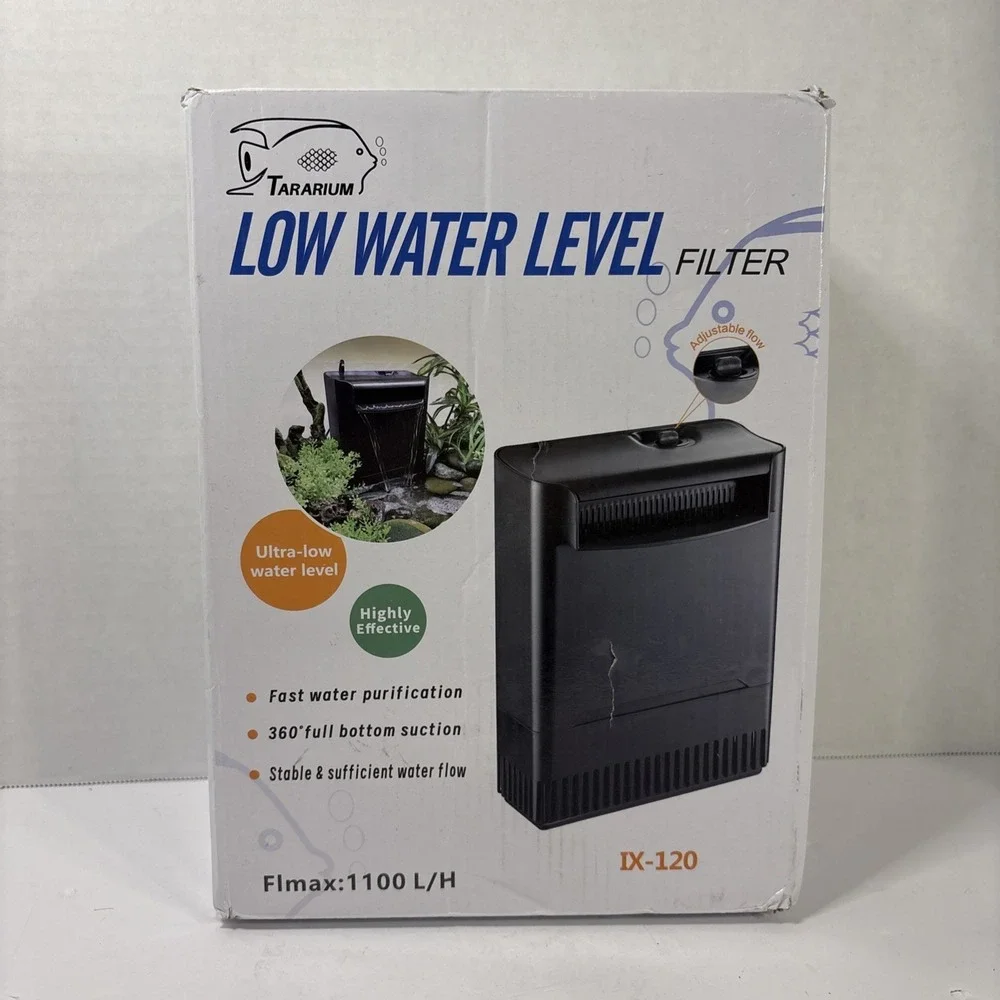 Terrarium Low Water Level Filter – Aquarium/Reptile Tank Accessory